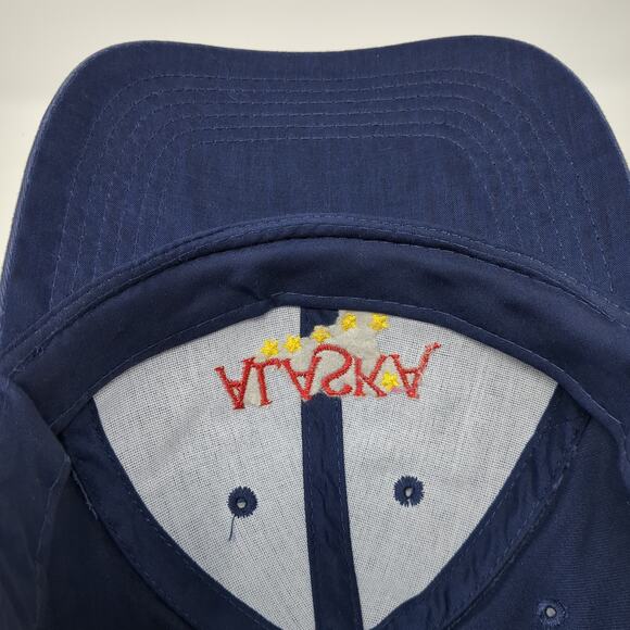 Alaska Strapback Baseball Cap Blue One Size Adjustable Embroidered Arctic Circle - Picture 7 of 9